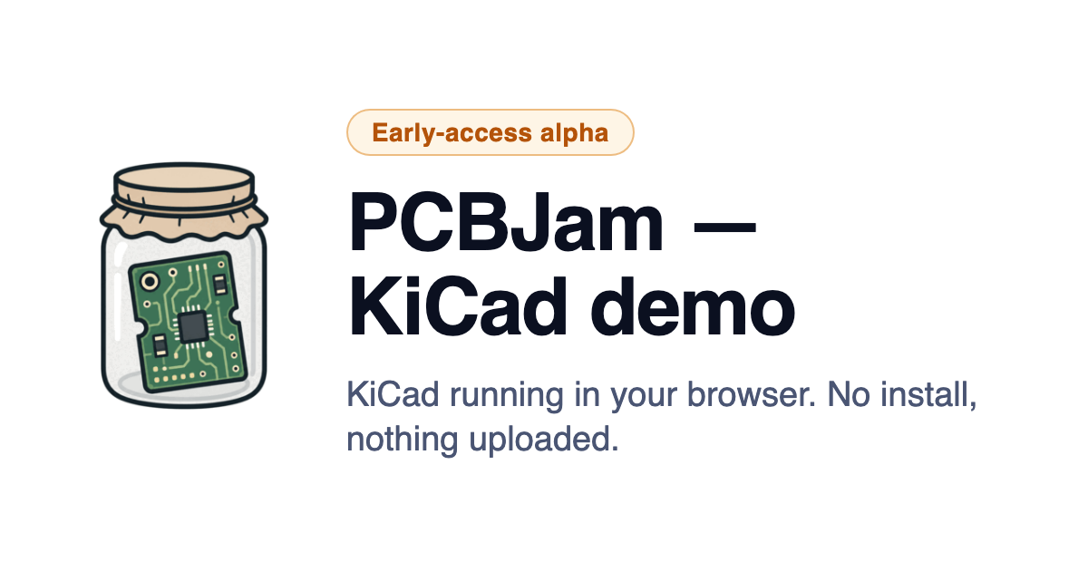 설치도 없이 브라우저에서 회로 기판을 그린다 — KiCad를 웹으로 옮긴 pcbjam