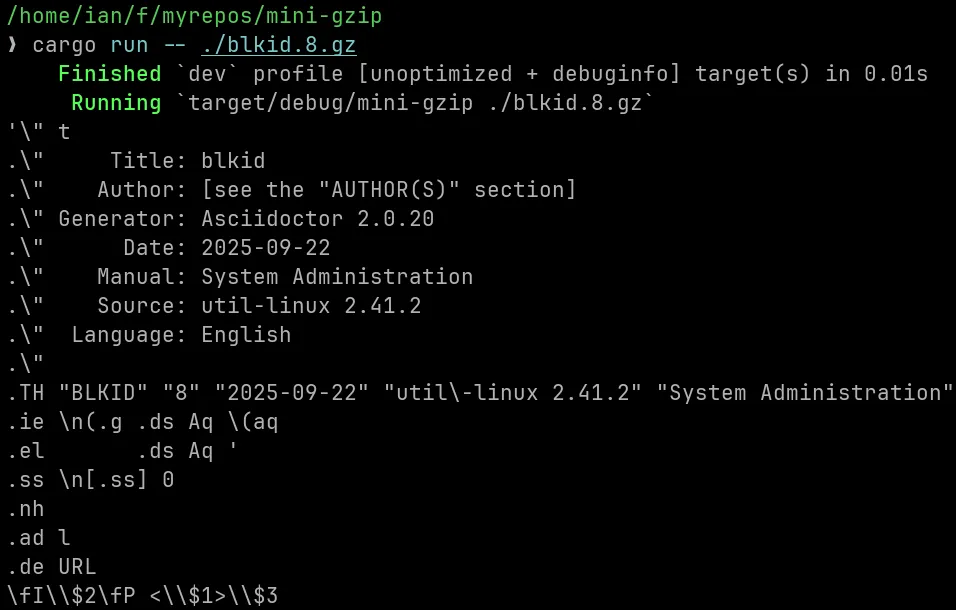 Rust로 gzip 압축 해제를 250줄에 구현하기 — 압축 알고리즘의 속살을 들여다보다